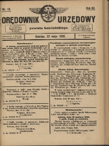 Orędownik Urzędowy Powiatu Kościańskiego 1926.05.22 R.63 Nr 18