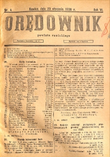 Orędownik Powiatu Rawickiego 1930.01.23 R.6 Nr 4