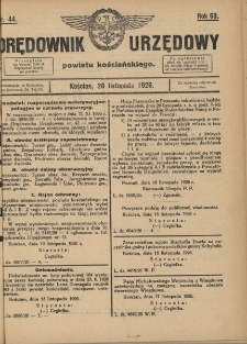 Orędownik Urzędowy Powiatu Kościańskiego 1926.11.20 R.63 Nr 44