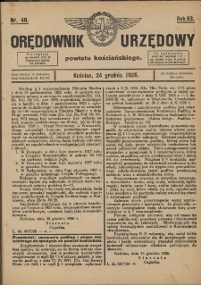 Orędownik Urzędowy Powiatu Kościańskiego 1926.12.24 R.63 Nr 49