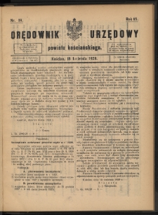 Orędownik Urzędowy Powiatu Kościańskiego 1928.04.18 R.65 Nr 19