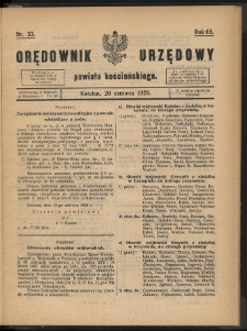 Orędownik Urzędowy Powiatu Kościańskiego 1928.06.20 R.65 Nr 33