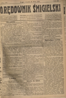 Orędownik Śmigielski 1922.02.16 R.32 Nr 38