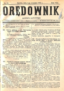 Orędownik Powiatu Rawickiego 1932.09.01 R.8 Nr 27