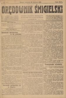 Orędownik Śmigielski 1922.04.13 R.32 Nr 86