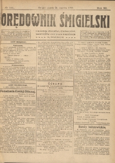 Orędownik Śmigielski 1922.06.23 R.32 Nr 141
