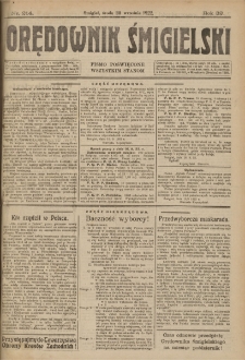 Orędownik Śmigielski 1922.09.20 R.32 Nr 214