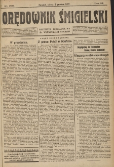 Orędownik Śmigielski 1922.12.02 R.32 Nr 276