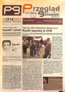 Przegląd G&oacute;rowski 2003.07.16 R.13 Nr 14(214)