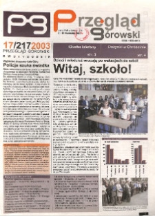 Przegląd G&oacute;rowski 2003.09.03 R.13 Nr 17(217)