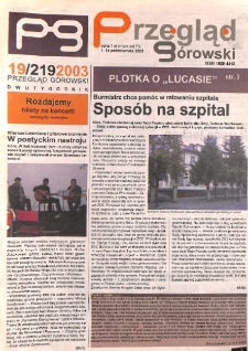 Przegląd G&oacute;rowski 2003.10.01 R.13 Nr 19(219)