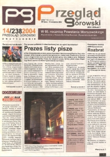Przegląd G&oacute;rowski 2004.07.28 R.14 Nr 14(238)