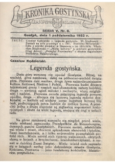 Kronika Gostyńska : jednodni&oacute;wka regionalna. 1933.10.01 T.5 z.8