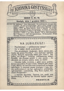 Kronika Gostyńska : jednodni&oacute;wka regionalna. 1933.12.01 T.5 z.10