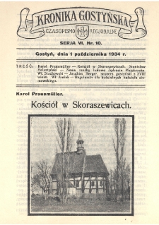 Kronika Gostyńska : jednodni&oacute;wka regionalna. 1934.10.01 T.6 z.10