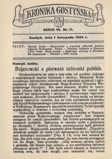 Kronika Gostyńska : jednodni&oacute;wka regionalna. 1934.11.01 T.6 z.11