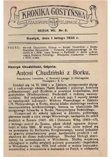 Kronika Gostyńska : jednodni&oacute;wka regionalna. 1935.02.01 T.7 z.2