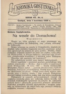 Kronika Gostyńska : jednodni&oacute;wka regionalna. 1935.04.01 T.7 z.4