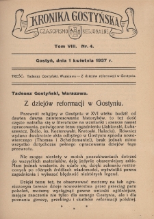 Kronika Gostyńska : jednodni&oacute;wka regionalna. 1937.04.01 T.8 z.4