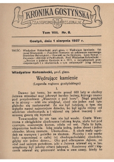 Kronika Gostyńska : jednodni&oacute;wka regionalna. 1937.08.01 T.8 z.8