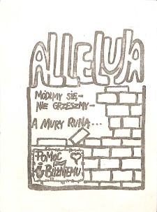 Kartka Alleluja - M&oacute;dlmy się, nie grzeszmy, a mury runą.