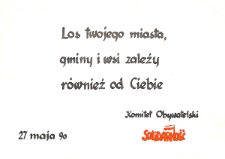 Ulotki wyborcze - Komitet Obywatelski Solidarność
