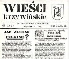 Wieści Krzywińskie 1992.01-02 Nr 1(6)