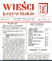 Wieści Krzywińskie 1992.08-09 Nr 6(11)