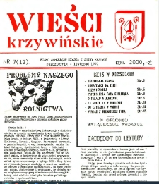 Wieści Krzywińskie 1992.10-11 Nr 7(12)