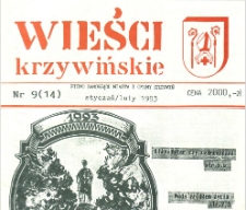 Wieści Krzywińskie 1993.01-02 Nr 1(14)