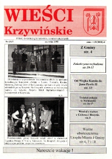 Wieści Krzywińskie 1995.06 Nr 3(27)