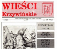 Wieści Krzywińskie 1996.02 Nr 1(30)