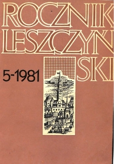 Rocznik Leszczyński 1981 t. 5