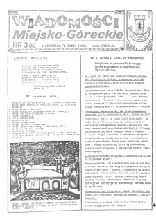 Wiadomości Miejsko-G&oacute;reckie 1993 nr 3 (6)