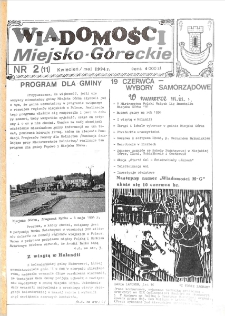 Wiadomości Miejsko-G&oacute;reckie 1994 nr 2 (11)
