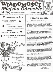 Wiadomości Miejsko-G&oacute;reckie 1995 nr 1 (16)