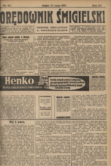 Orędownik Śmigielski 1925.02.19 R.35 Nr 20