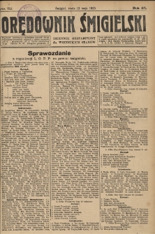 Orędownik Śmigielski 1925.05.13 R.35 Nr 72
