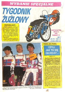Wydanie Specjalne Tygodnik Żużlowy 1991.07.20 Nr 1