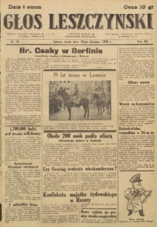 Głos Leszczyński 1939.01.18 R.20 Nr 14