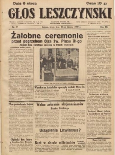 Głos Leszczyński 1939.02.15 R.20 Nr 37