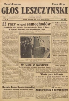 Głos Leszczyński 1939.02.19 R.20 Nr 41