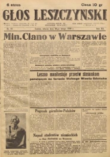Głos Leszczyński 1939.02.28 R.20 Nr 48