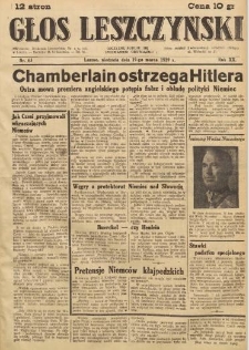 Głos Leszczyński 1939.03.19 R.20 Nr 65