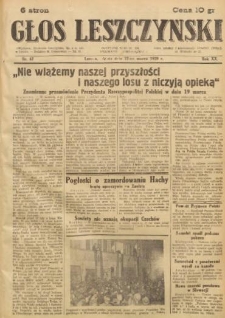 Głos Leszczyński 1939.03.22 R.20 Nr 67