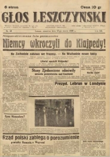 Głos Leszczyński 1939.03.23 R.20 Nr 68