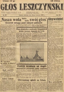 Głos Leszczyński 1939.04.16 R.20 Nr 88