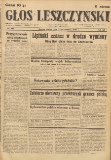Głos Leszczyński 1939.08.11 R.20 Nr 183