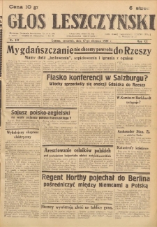 Głos Leszczyński 1939.08.17 R.20 Nr 187