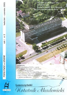 Leszczyński Notatnik Akademicki 2001 R.1 Nr 2
